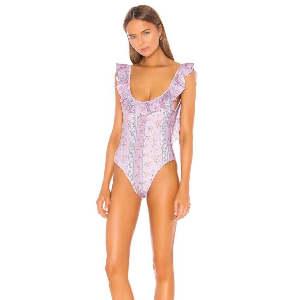 NEVER WORN Lovers + Friends Fancy Floral Flutter By One Piece Swimsuit (L)